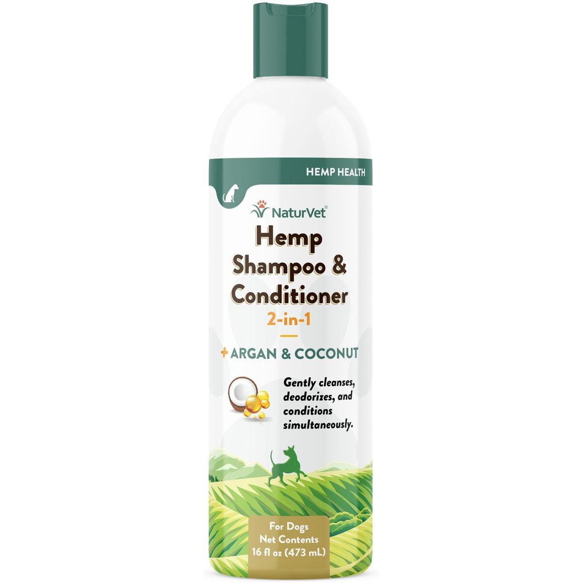 Hemp 2-in-1 Shampoo & Conditioner with Argan & Coconut. 475 ml.
