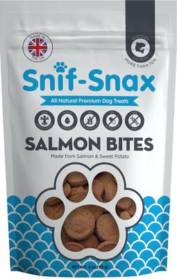 Smoked Salmon & Sweet Potato Bites Grain-Free Dog Treats, 4-oz bag