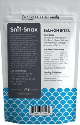 Smoked Salmon & Sweet Potato Bites Grain-Free Dog Treats, 4-oz bag