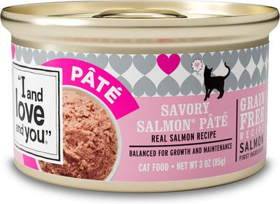 Savory Salmon Pate Grain-Free Canned Cat Food, 3-oz, case of 24