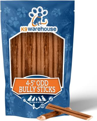 Odd-Shaped 4 to 5-inch Bully Sticks Dog Treats, 12 count