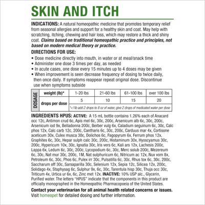 Skin & Itch Dog, Cat, Bird & Small Animal Supplement, 450 drops