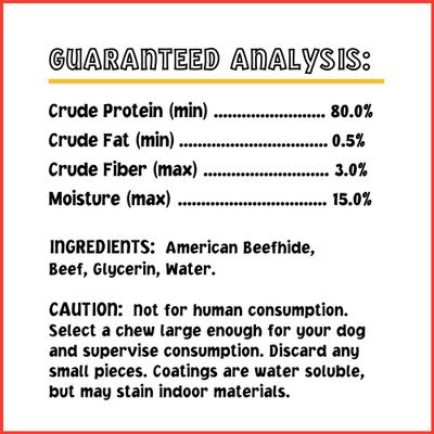 Twistedz 4-inch Beefhide Rolls Beef Flavored Wrap Dog Hard Chews, 4 count