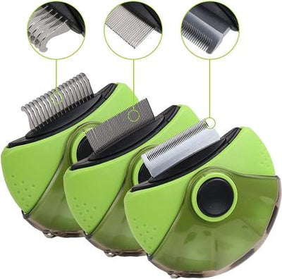 Deshedding + Dematter + Pin Brush 3 in 1 Grooming Brush Tool for Small Dogs & Cats