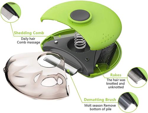 Deshedding + Dematter + Pin Brush 3 in 1 Grooming Brush Tool for Small Dogs & Cats