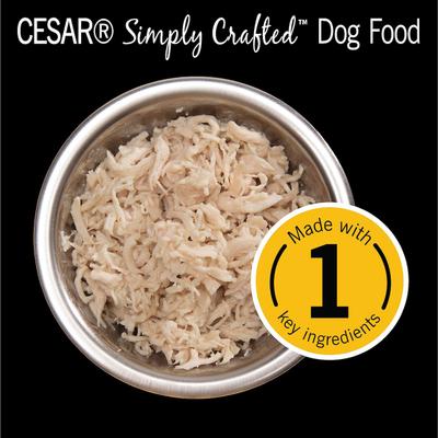 Simply Crafted Chicken - Aderezo para alimento húmedo para perros con ingredientes limitados, bandeja de 1.3 oz, paquete de 20