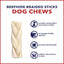 Beefhide 6-inch Braided Sticks Natural Flavored Natural Dog Hard Chews, 14 count