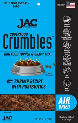 Air-Dried Shrimp Superfood Crumbles Dog Food Topper, 7-oz pouch
