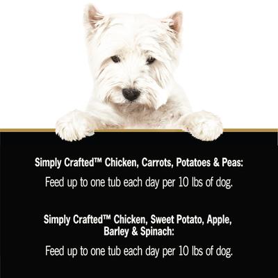 Simply Crafted Variety Pack Chicken, Carrots, Potatoes & Peas & Chicken, Sweet Potato, Apple, Barley & Spinach Limited-Ingredient Wet Dog Food Topper, 1.3-oz tray, bundle of 16