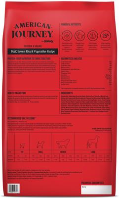 Bundle: American Journey Poultry & Beef Variety Pack Canned Dog Food +Protein & Grains Beef, Brown Rice & Vegetables Recipe Dry Food