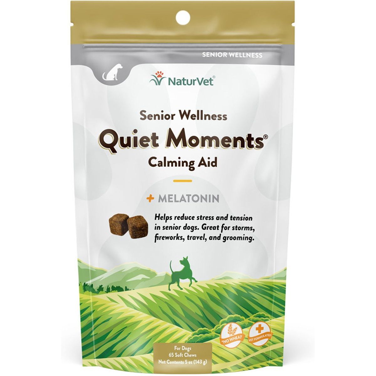 NaturVet Quiet Moments Senior Wellness 65 masticables para perros mayores