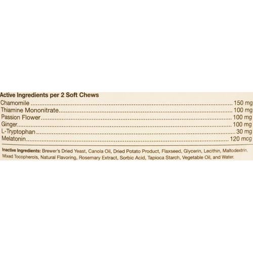 NaturVet, Quiet Moments Senior Wellness, masticables calmantes con melatonina para perros mayores, 65 masticables