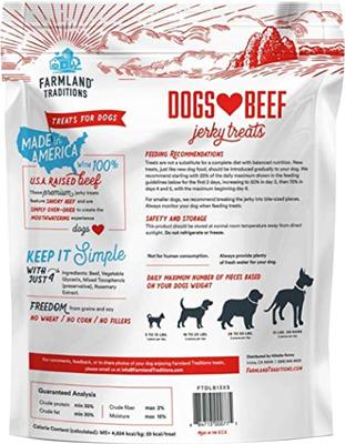 Premios para perros USA Dogs Love Beef Grain-Free Jerky, bolsa de 2.5 lb