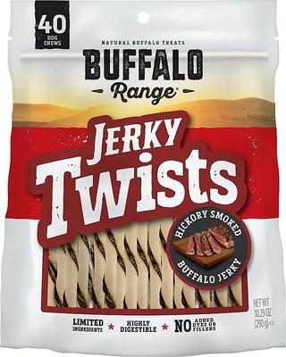 All Natural Grain-Free Jerky Twist Rawhide Dog Treats, 80 count