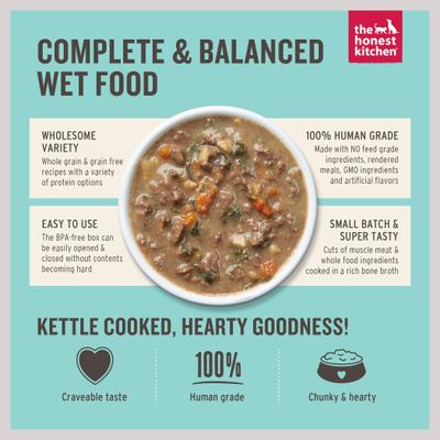 Bundle: The Honest Kitchen One Pot Stews Slow Cooked Chicken + One Pot Stews Roasted Beef Stew Wet Dog Food