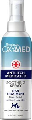 Bundle: TropiClean OxyMed Medicated Anti-Itch Oatmeal Dog & Cat Shampoo, 20-fl oz bottle + Anti-Itch Spray, 8-fl oz bottle