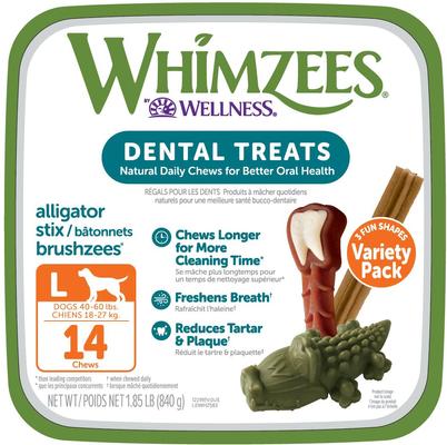 by Wellness Value Box Dental Chews Natural Grain-Free Dental Dog Treats, Large, 14 count