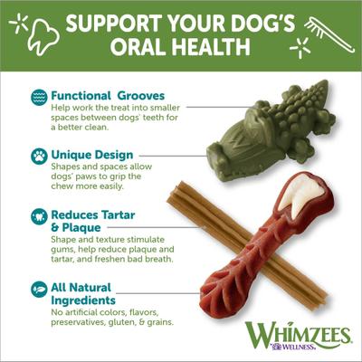 by Wellness Value Box Dental Chews Natural Grain-Free Dental Dog Treats, Large, 14 count