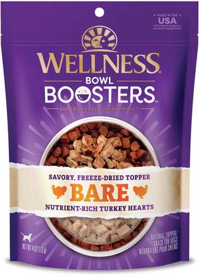 Bundle: Wellness Large Breed Complete Health Puppy Deboned Chicken, Brown Rice & Salmon Meal Recipe Dry Dog Food, 30-lb bag + Wellness CORE Bowl Boosters Bare Turkey Freeze-Dried Dog Food Mixer or Topper, 4-oz bag
