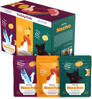 Made by Nacho Cuts In Gravy Recipes with Bone Broth Variety Pack Wet Cat Food, 3-oz pouch, case of 24