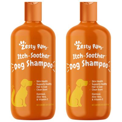 Itch Soother Dog Shampoo with Oatmeal & Aloe Vera, for Skin Moisture & Shiny Coats, 16-fl oz bottle, bundle of 2