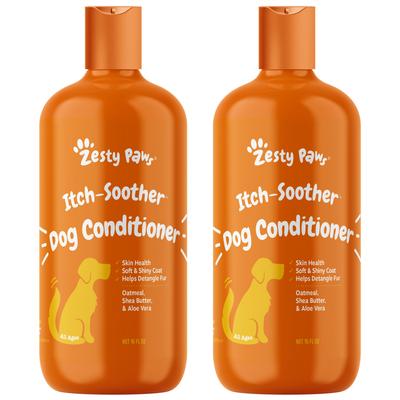 Acondicionador para perros Itch Soother con avena y aloe vera, para humectar la piel y dar brillo al pelaje, botella de 16 onzas líquidas, paquete de 2