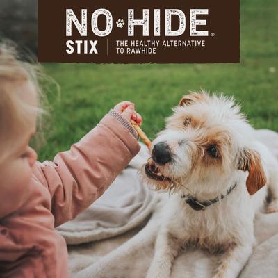 No-Hide Stix Long Lasting Natural Rawhide Alternative Chicken Recipe Chew Dog & Cat Treat Sticks, 20 count