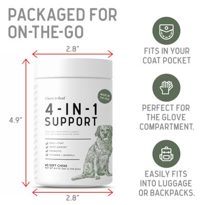 4-In-1 Support Multivitamin Dog Supplement, 180 count
