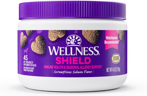 Shield Immunity & Allergy Support Salmon Flavor Chew Supplements for Dogs, 45 count