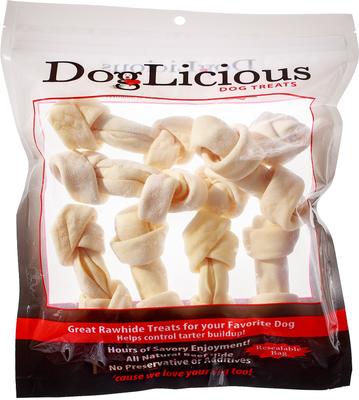 DogLicious 4" Natural Bones Dog Treats, 8 count