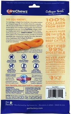 CareChewz Collagen 6 to 7-inch Twist Keys Chicken Flavored Chewy Dog Treats, 2 count