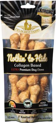Nothin' To Hide Ultra 3-inch Knotted Bone Beef Flavor Dog Chews, 12 count
