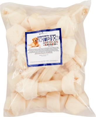 Flat Knotted Rawhide Bone Dog Treat, X-Large