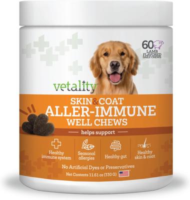 Aller-Immune Skin & Coat Well Bites Dog Supplement, 60 count