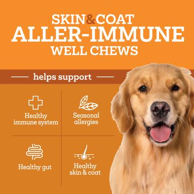 Aller-Immune Skin & Coat Well Bites Dog Supplement, 60 count