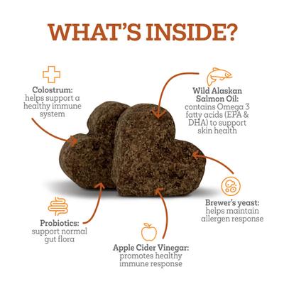 Aller-Immune Skin & Coat Well Bites Dog Supplement, 60 count