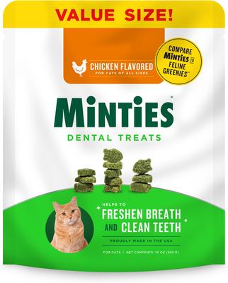 Chicken Flavored Cat Dental Treats, 10-oz bag