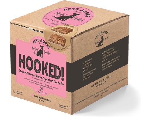 Hooked! Pets Agree Salmon Flavored Dog Treats, 32-oz bag, Small
