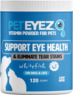 Whitefish Vision & Tear Stain Powder Supplement for Dogs & Cats, 4-oz jar
