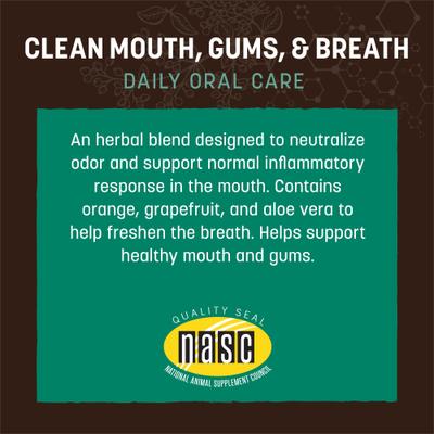 Apothecary Clean Mouth, Gums & Breath Herbal Liquid Dental Supplement for Dogs & Cats, 2-fl oz bottle