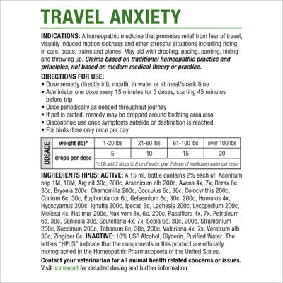 Travel Anxiety Dog, Cat, Bird & Small Animal Supplement, 450 drops