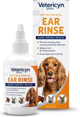 Plus Antimicrobial Pet Ear Rinse, 3-fl oz bottle