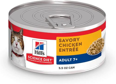 Senior Adult 7+ Tender Chicken Dinner Wet Cat Food, 5.5-oz can, case of 24