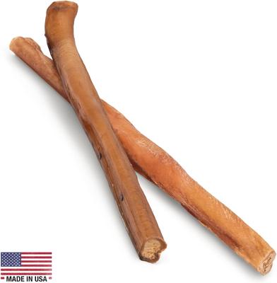 Smoked Thin Bully Sticks 12-inch Dog Treats, 2 count
