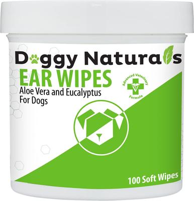 Aloe & Eucalyptus Cat & Dog Ear Cleaner Wipes, 100 count