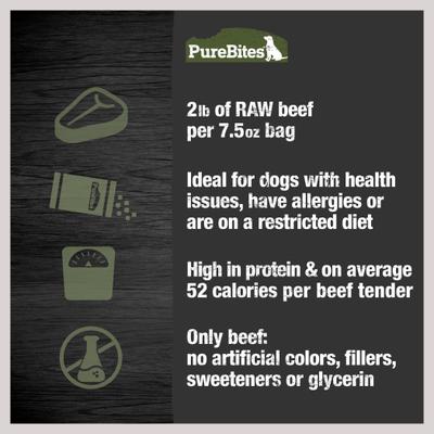 Beef Air Dried Jerky Dog Treats, 7.5-oz bag