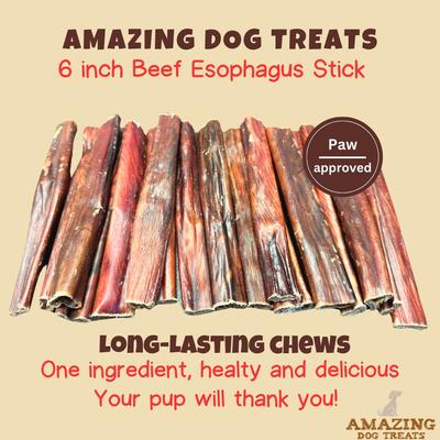Beef Esophagus Stick Jerky Dog Treats, 15 count