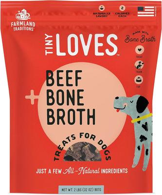 Tiny Loves Beef with Bone Broth Flavored Jerky Dog Treats, 12-oz pouch, 1 count