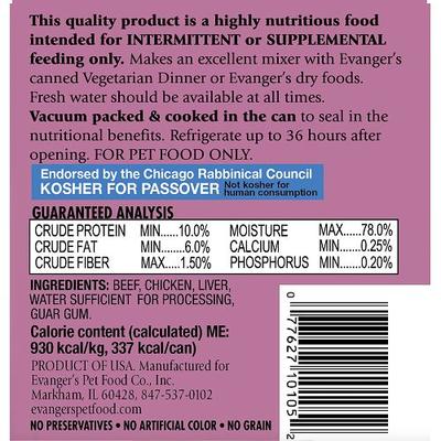 Classic Recipes Beef with Chicken & Liver Grain-Free Canned Dog Food, 12.5-oz, case of 12