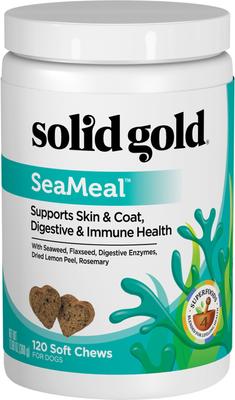 SeaMeal Skin & Coat, Digestive & Immune Health Soft Chews Grain-Free Supplement for Dogs, 120 count